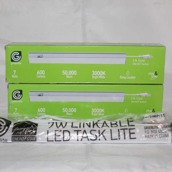 greenlite 2 pack(2) 7w Linkable LED Task Lite.  Set of 4 - Picture 5 of 6